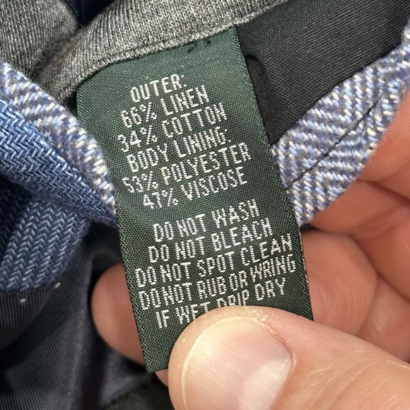 Rodd and Gunn Original Fit Sport Coat Mens L Two-Button Casual Jacket Blue Linen - Picture 15 of 16